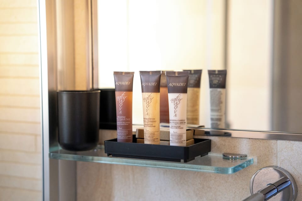 Superior Double Room | Bathroom | Shower, rainfall showerhead, free toiletries, hair dryer