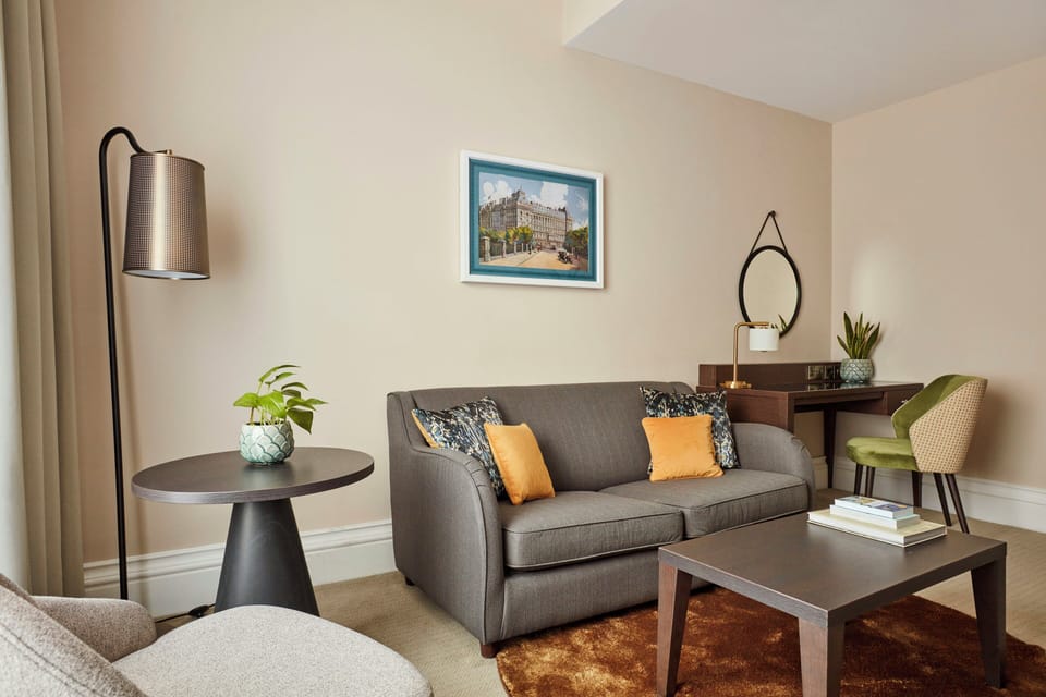 Premium bedding, pillowtop beds, free minibar, in-room safe