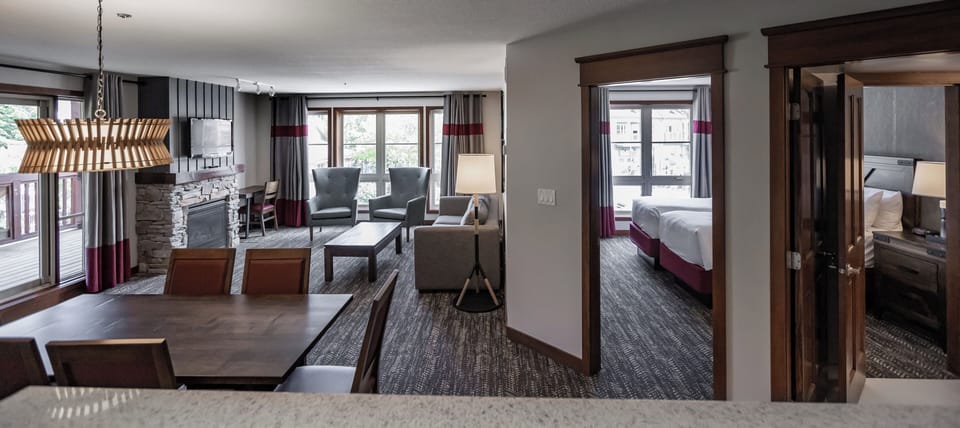 Village Suites Two Bedroom with Kitchen | Laptop workspace, blackout drapes, iron/ironing board, free WiFi