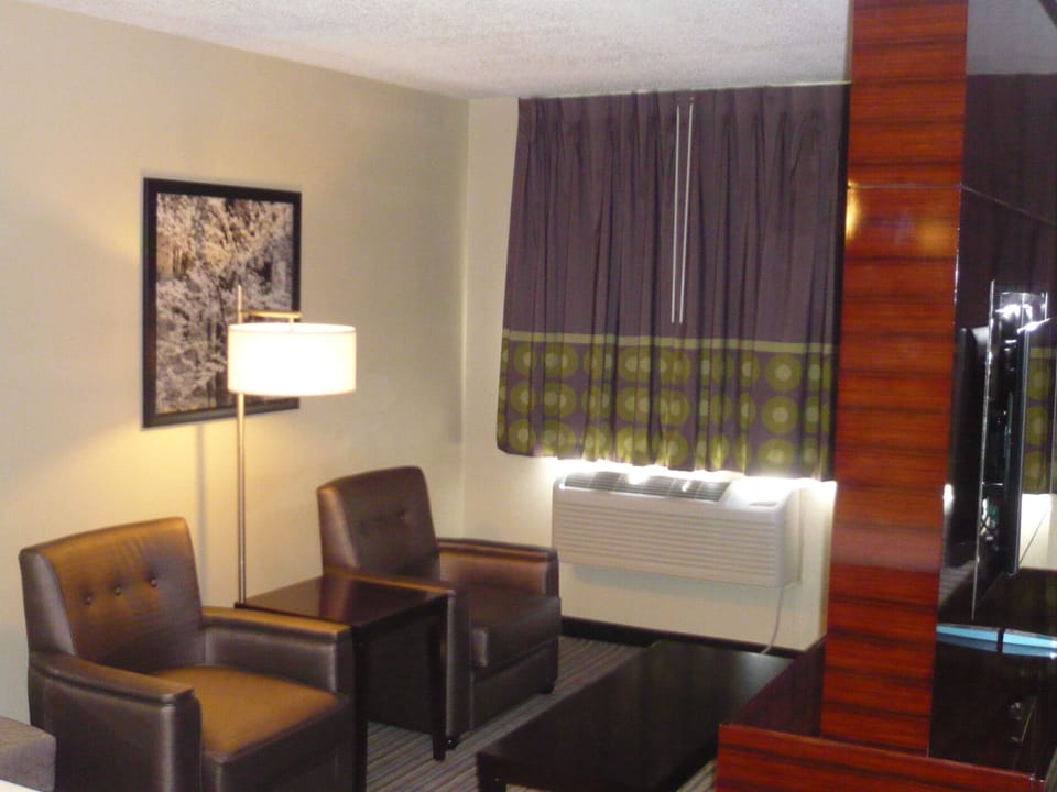 Suite, 1 King Bed, Non Smoking, Jetted Tub | Living area | Flat-screen TV