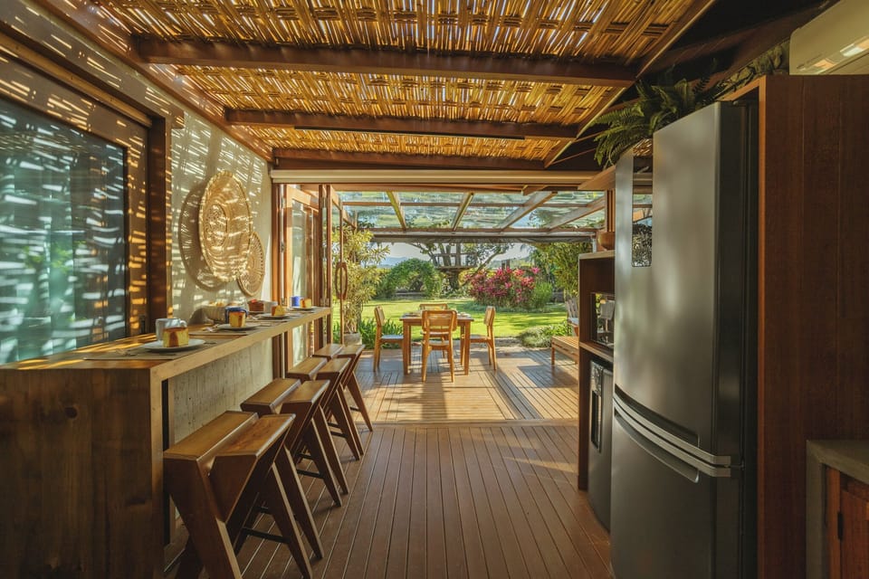 Luxury House | Private kitchen | Fridge, microwave, oven, stovetop