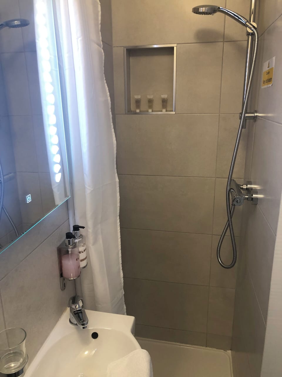 Free toiletries, hair dryer, soap, shampoo