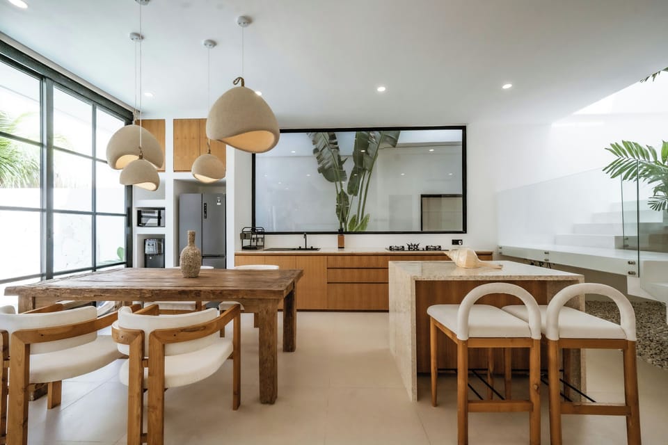 Villa, Balcony, Pool View | Private kitchen | Electric kettle, toaster
