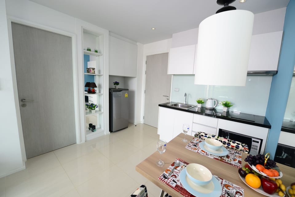 Apartment | Desk, blackout drapes, soundproofing, iron/ironing board