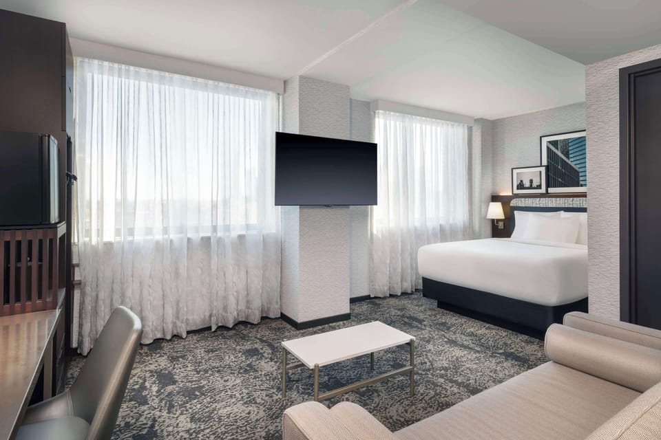 In-room safe, desk, laptop workspace, iron/ironing board