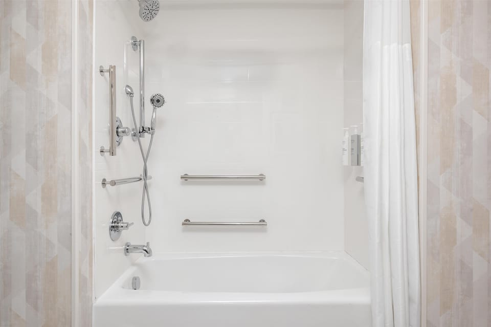 Room, 2 Queen Beds, Accessible Bathtub, Bathtub | Bathroom shower