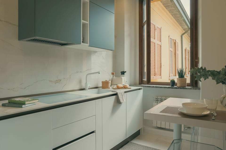 Apartment | Private kitchen | Full-size fridge, microwave, oven, stovetop