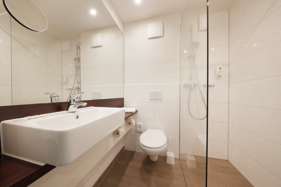 Basic Room | Bathroom | Shower, hair dryer, towels, soap