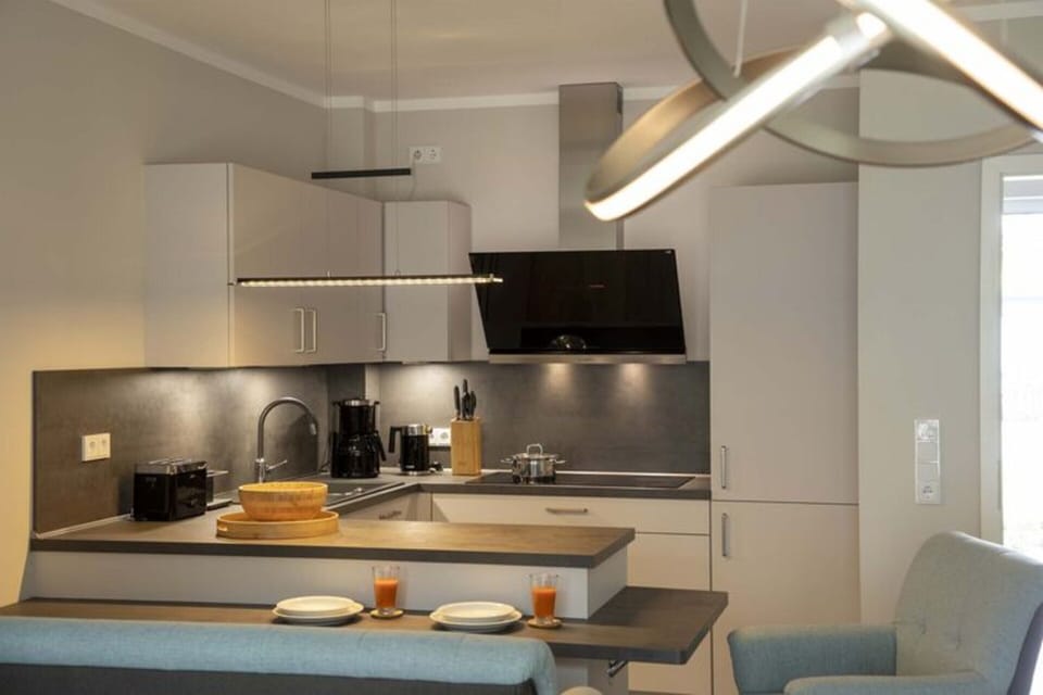 Apartment | Private kitchen | Electric kettle, toaster, highchair