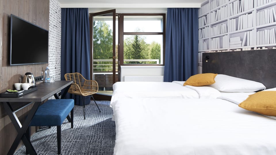 In-room safe, desk, laptop workspace, blackout drapes
