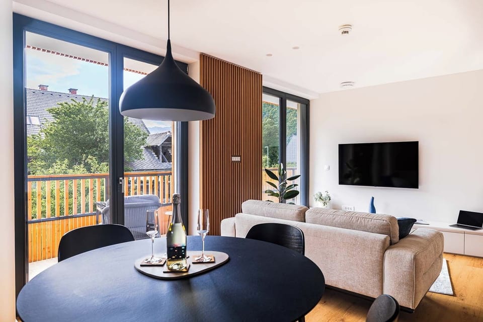 Family Apartment, 2 Bedrooms, Balcony, Mountain View | Living area | 55-inch Smart TV with digital channels, Netflix, heated floors