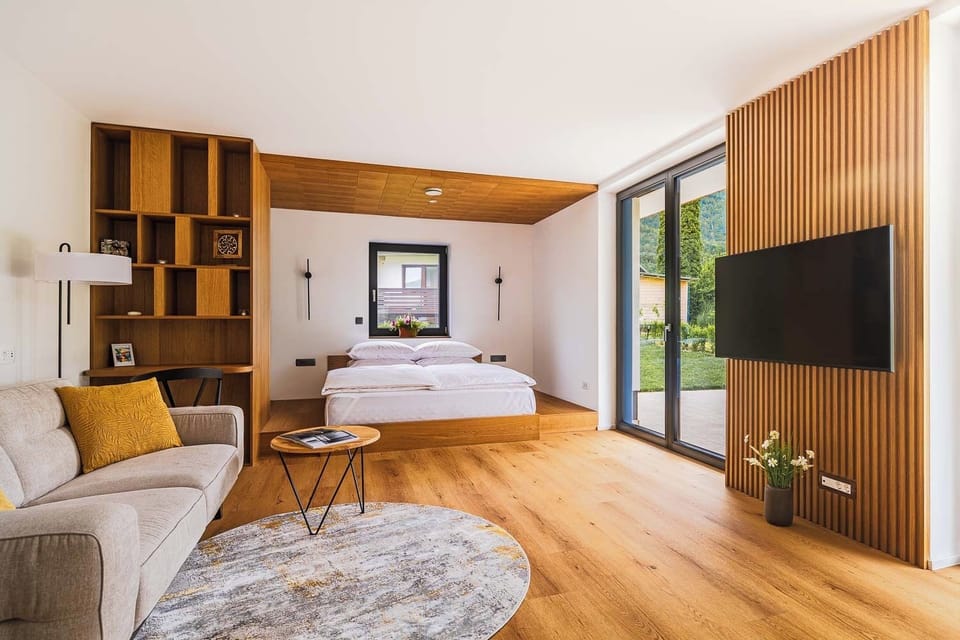 Deluxe Studio, Sauna, Mountain View | Premium bedding, memory foam beds, laptop workspace, blackout drapes