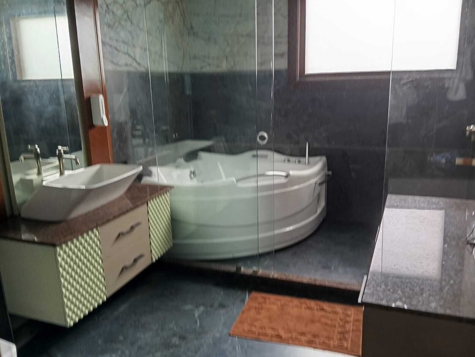 Classic Double Room, Balcony, Garden View | Bathroom | Combined shower/tub, hair dryer, towels, soap
