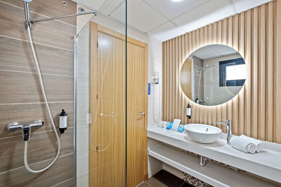 Free toiletries, hair dryer, towels
