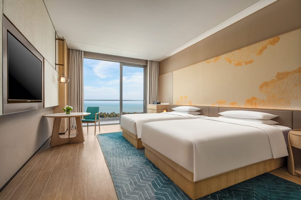 Premium Room, 2 Double Beds, Balcony, Oceanfront | Premium bedding, down comforters, minibar, in-room safe