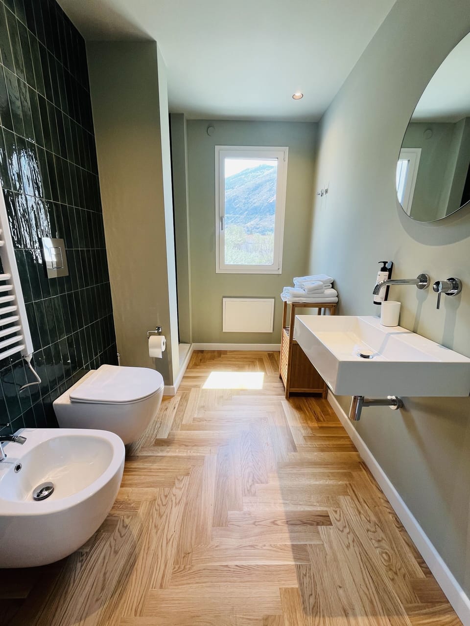 Comfort Room, Pool View | Bathroom | Shower, hair dryer, bidet, towels