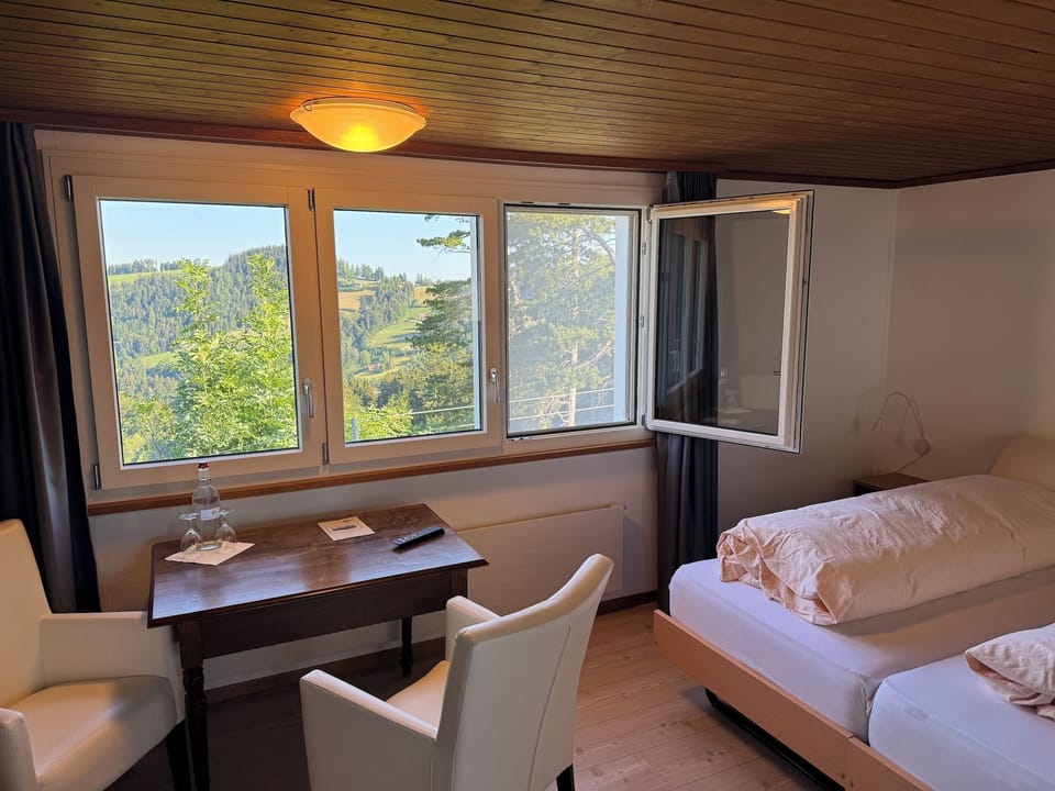 Standard Double Room, Hill View | Down comforters, desk, laptop workspace, blackout drapes