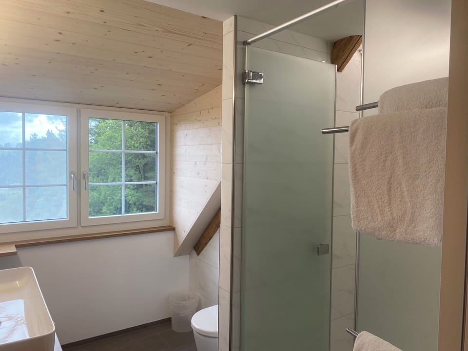 Superior Quadruple Room, Hill View | Bathroom | Hair dryer, towels, soap, shampoo