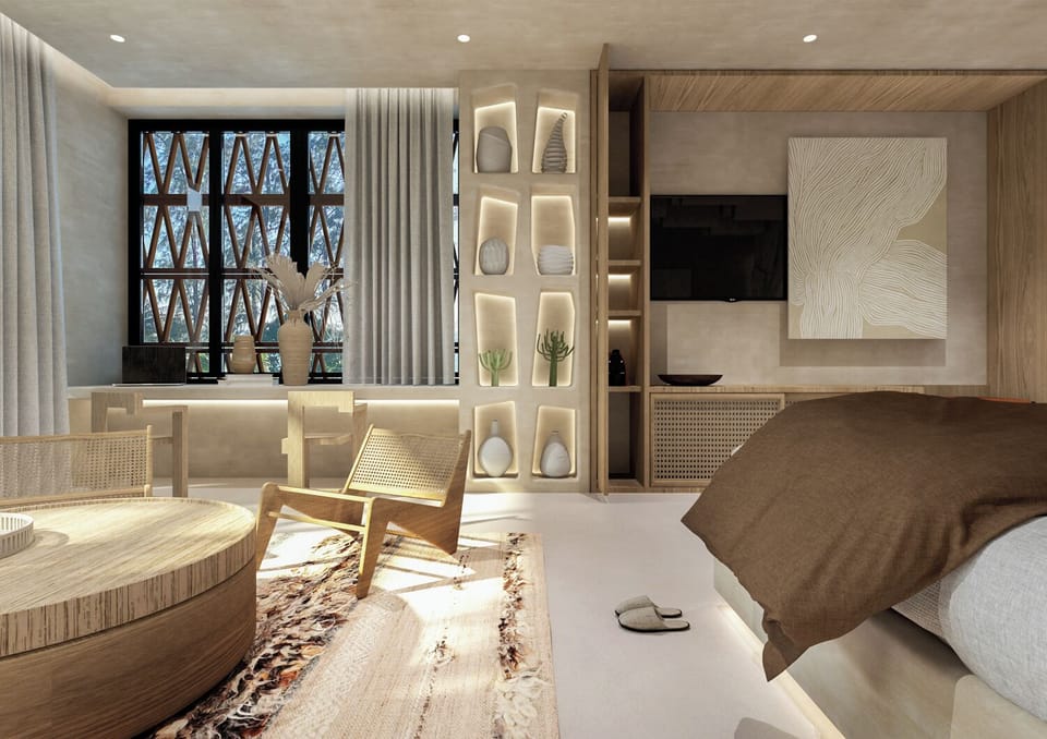 Luxury Suite, Sea View | Living area