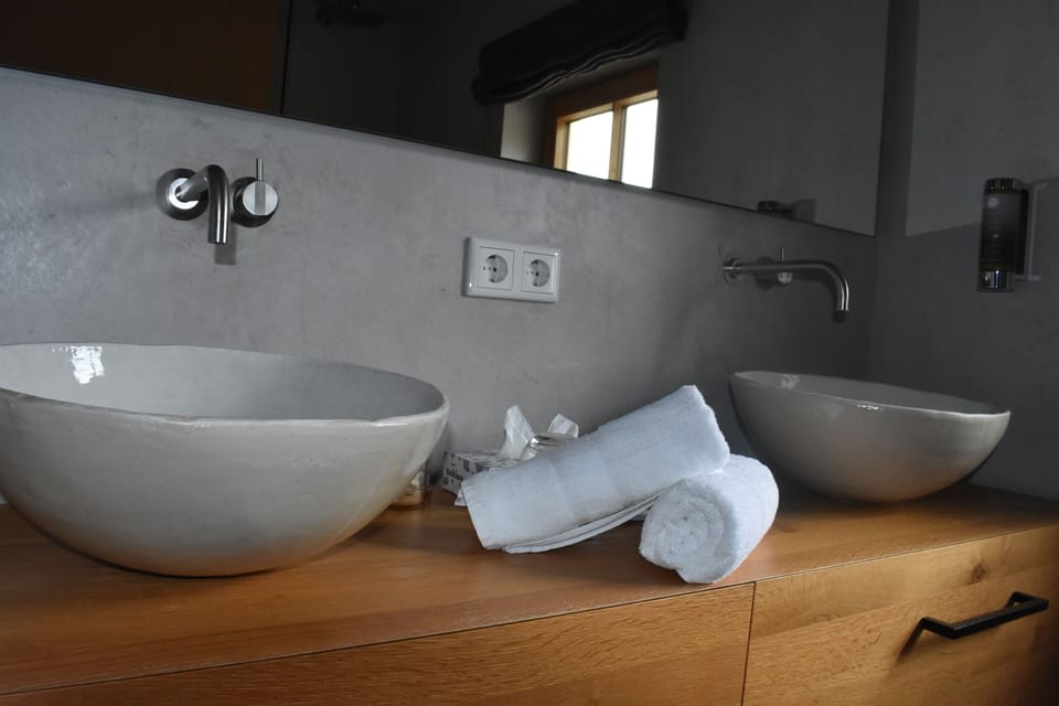 Hair dryer, towels