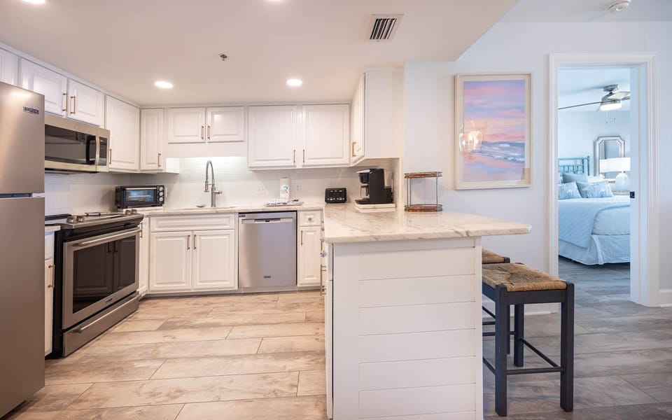 Condo, 2 Bedrooms | Private kitchen | Coffee/tea maker, fridge, oven