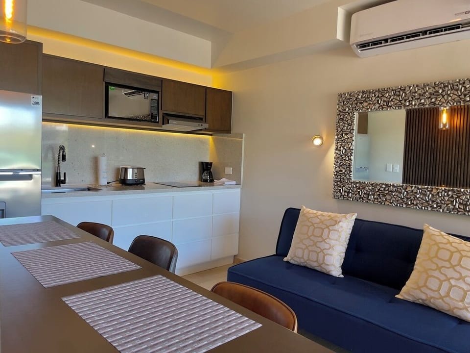 Premium Apartment, 1 Bedroom, Private Bathroom | Private kitchen | Microwave, coffee/tea maker, griddle