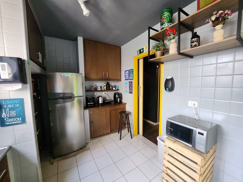 Shared fridge, microwave