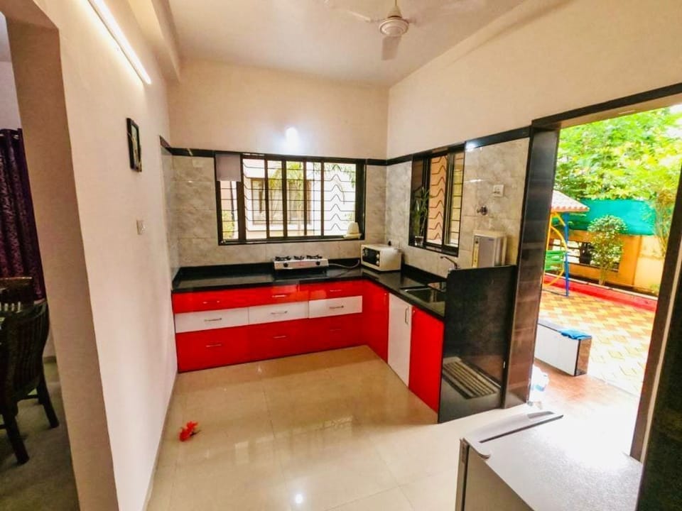 4 BHK villa. | Private kitchen | Fridge, microwave