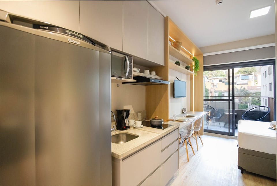 Comfort Studio | Private kitchen | Fridge, microwave, stovetop, toaster