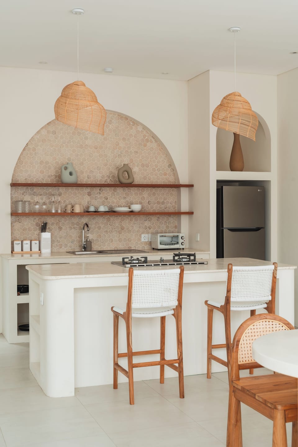 Deluxe Villa, 1 Bedroom, Private Pool, Pool View | Private kitchen | Fridge, microwave, stovetop, coffee/tea maker