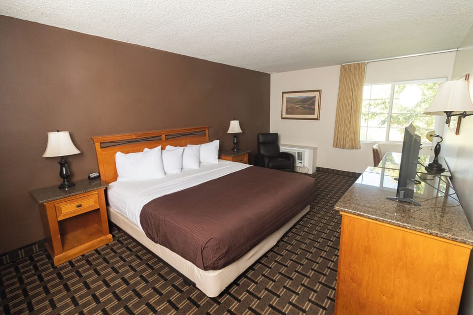 Standard Room, 1 King Bed, Non Smoking | Desk, iron/ironing board, WiFi (free), alarm clocks
