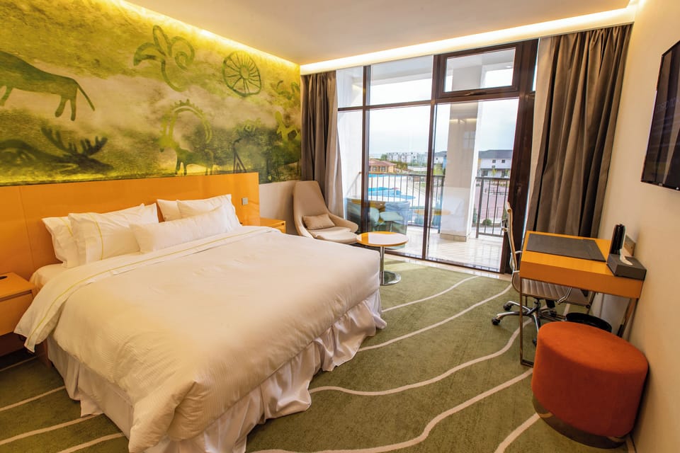 In-room safe, desk, laptop workspace, blackout drapes
