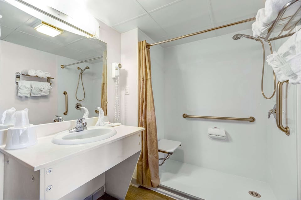 Room, 2 Queen Beds, Accessible, Non Smoking | Desk, iron/ironing board, free WiFi, bed sheets