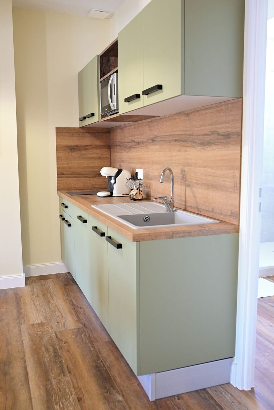 Deluxe Studio, 1 King Bed, Kitchenette, City View | Private kitchen