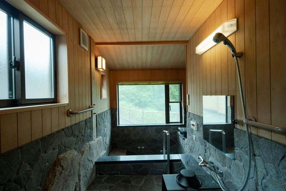 Villa, Non Smoking, Garden View | Bathroom | Combined shower/tub, hair dryer, towels, soap
