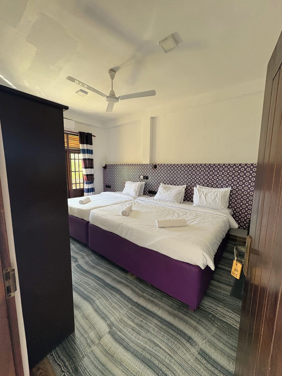 Superior Triple Room, Pool View | Desk, laptop workspace, free WiFi, bed sheets