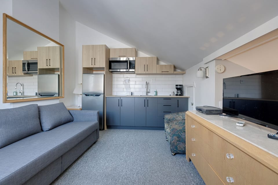 Premium Loft | Living area | 32-inch flat-screen TV with cable channels