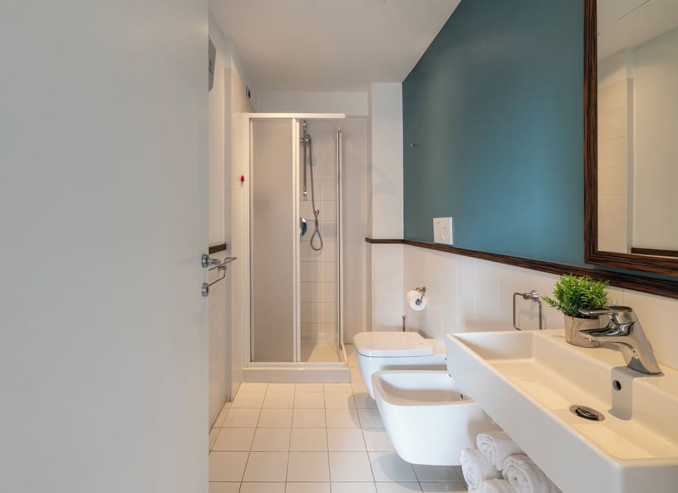Deluxe Room, 1 Queen Bed, Private Bathroom, City View | Bathroom | Shower, hair dryer, bidet, towels