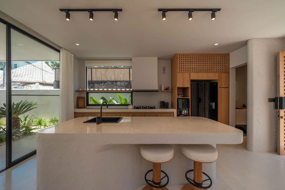 Luxury Villa, Pool View | Private kitchen | Fridge, microwave, stovetop, cookware/dishes/utensils