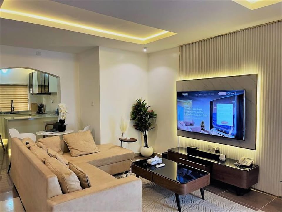 Economy Apartment, Balcony, City View | Living area