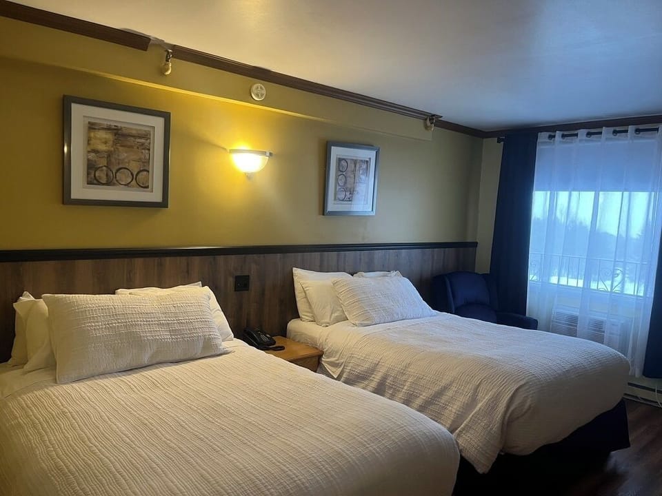 Room, 2 Double Beds, Non Smoking | Hypo-allergenic bedding, desk, laptop workspace, blackout drapes