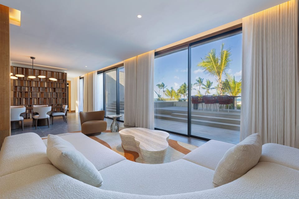 Penthouse, 3 Bedrooms, Private Pool (Larimar Suite, All-Incl. Adults Only) | Premium bedding, pillowtop beds, minibar (free items), in-room safe