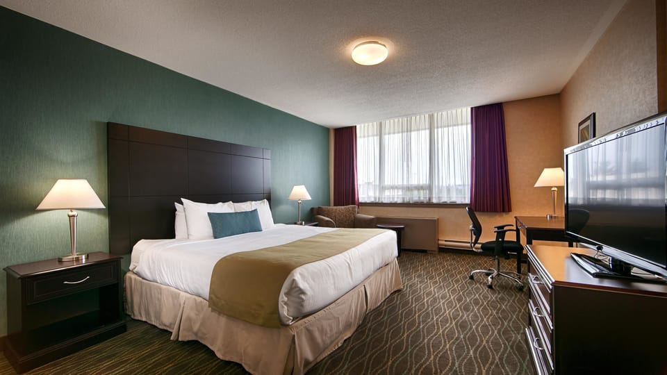 Business Room, 1 King Bed, Non Smoking, Microwave | Desk, iron/ironing board, free cribs/infant beds, free WiFi