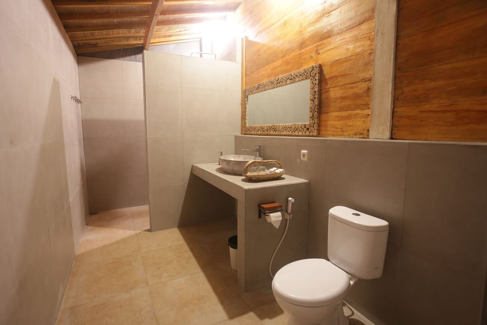 Family Suite | Bathroom | Shower, rainfall showerhead, towels, soap