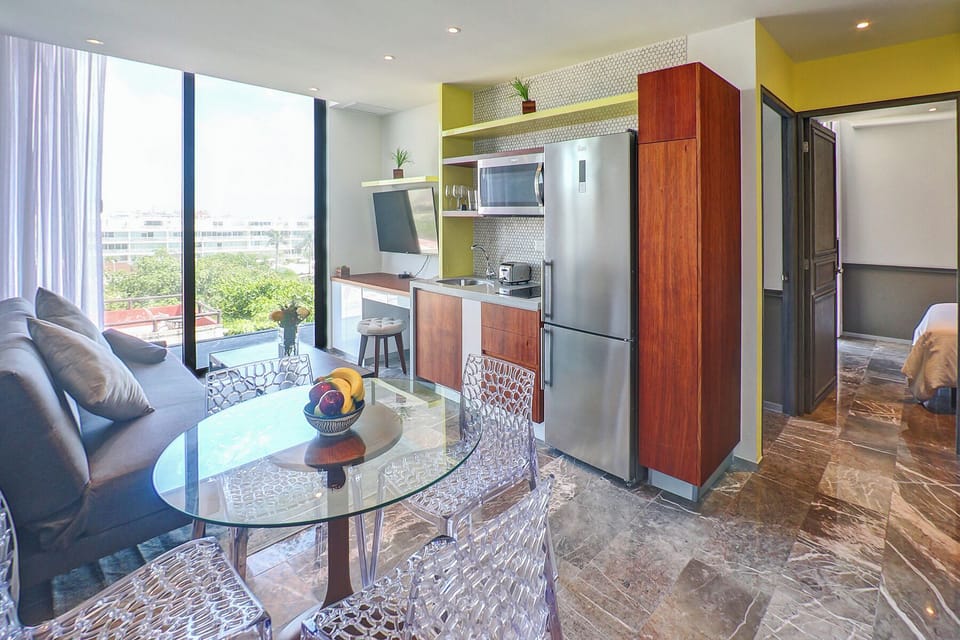Apartment, Balcony, City View | Living area | Smart TV
