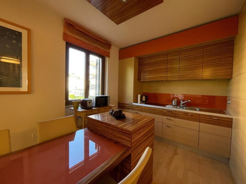 Comfort Apartment, 1 Bedroom, Balcony, Garden View | Private kitchen