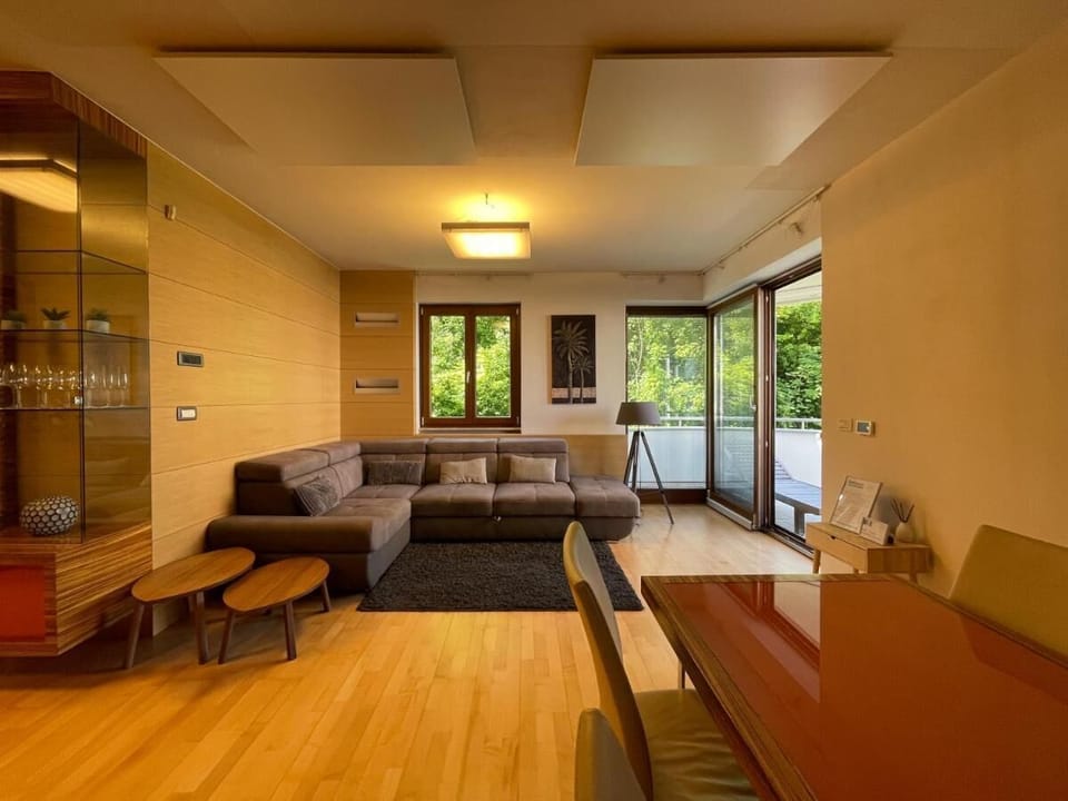Comfort Apartment, 1 Bedroom, Balcony, Garden View | Living area | Flat-screen TV