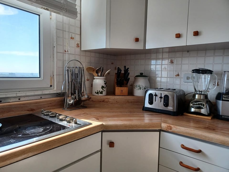 Microwave, oven, stovetop, blender