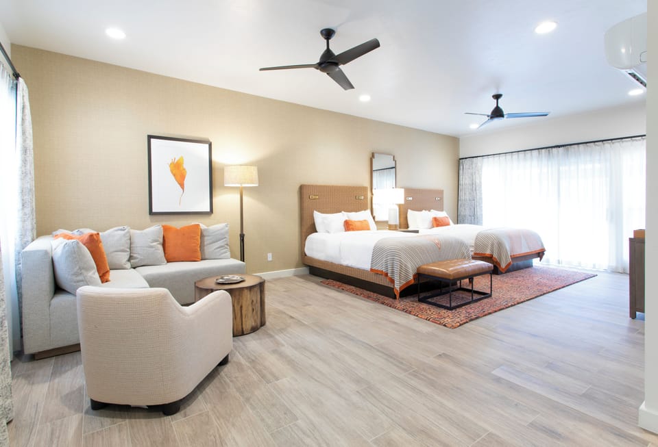 Junior Suite, 2 Queen Beds (Casita) | Premium bedding, desk, laptop workspace, alarm clocks