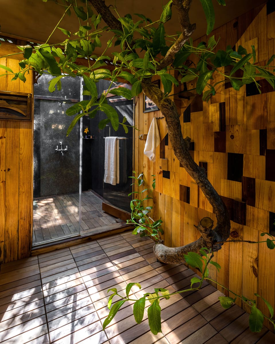 Sunset Machan with Bathtub on Deck | Bathroom | Separate tub and shower, designer toiletries, slippers, towels